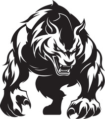 Massive Alpha Wolf Design Vector Graphic Majestic Predator Emblem Wolf Logo