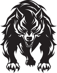 Giant Predator Wolf Icon Vector Design Graphic Predatory Wolf Symbol Iconic Design
