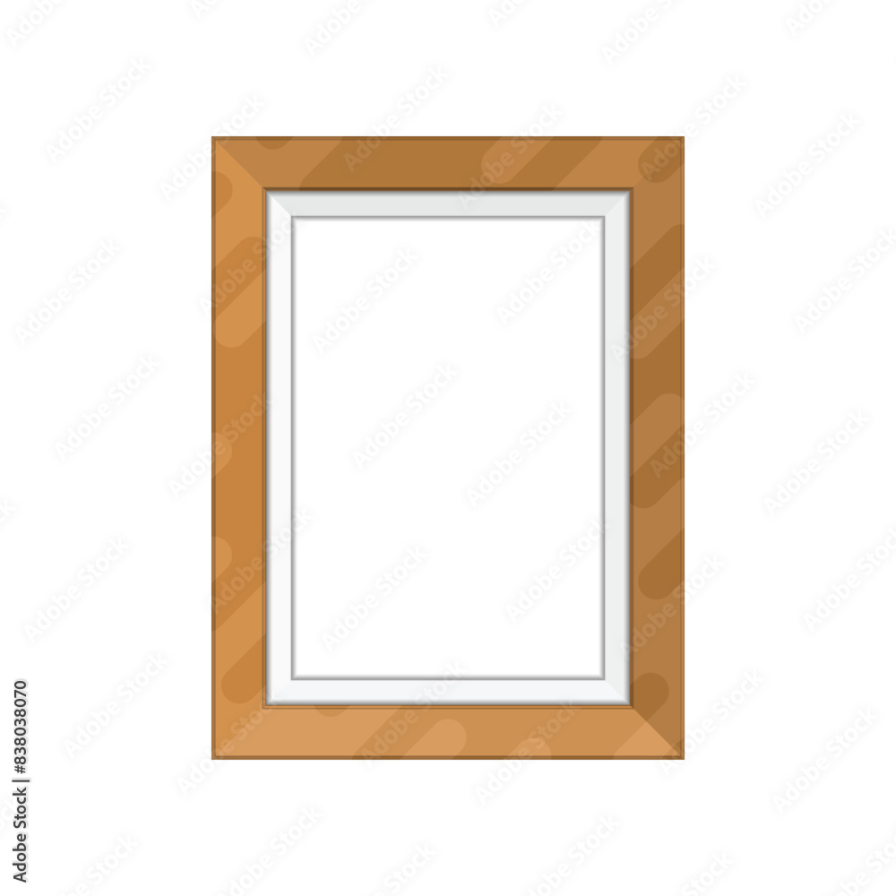 Poster realistic photo frame template isolated on white background. blank picture frames for a4 image or te