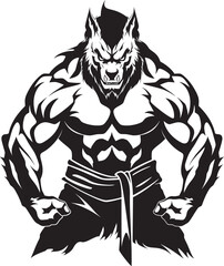 Alpha Pack Leader Symbol Predatory Icon Roaming Wolf Icon Vector Design Graphic