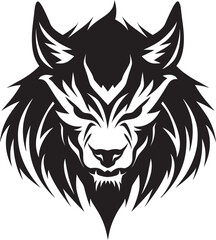 Alpha Predator Wolf Badge Vector Icon Massive Wolf Logo Predatory Design