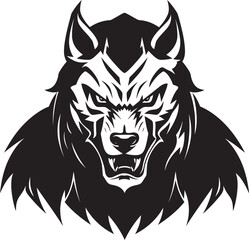 Predatory Beast Logo Vector Illustration Alpha Pack Leader Symbol Predatory Icon