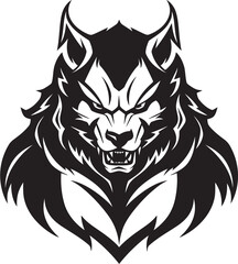 Predatory Alpha Wolf Logo Vector Icon Giant Alpha Wolf Artwork Predatory Design