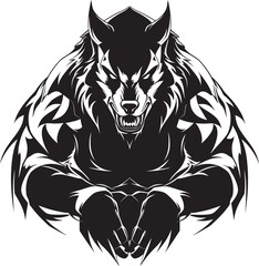 Roaming Wolf Design Vector Graphic Legendary Alpha Wolf Badge Predatory Emblem