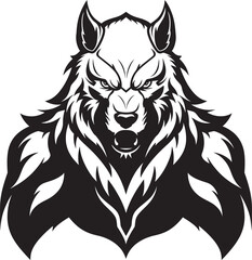 Alpha Pack Leader Symbol Predatory Icon Roaming Wolf Design Vector Graphic