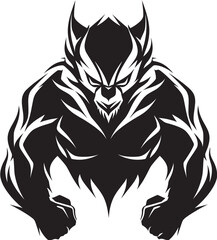 Mythical Beast Logo Wolf Illustration Alpha Predator Wolf Icon Vector Graphic