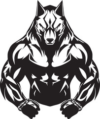 Alpha Predator Wolf Icon Vector Graphic Predatory Wolf Symbol Predatory Emblem