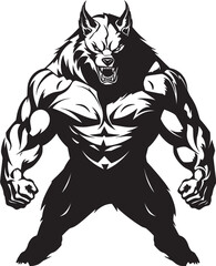 Majestic Predator Wolf Icon Predatory Icon Predatory Alpha Wolf Symbol Vector Graphic