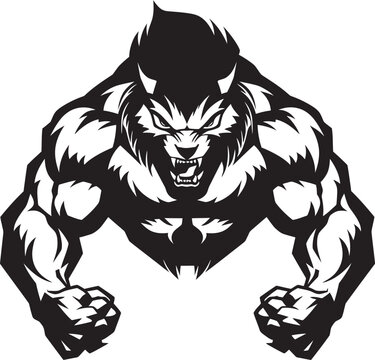 Ancient Guardian Wolf Badge Vector Illustration Alpha Pack Leader Symbol Predatory Icon