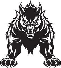 Alpha Pack Leader Symbol Predatory Icon Roaming Wolf Logo Vector Graphic