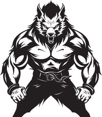 Alpha Wolf Pack Logo Predator Design Savage Wolf Icon Vector Illustration