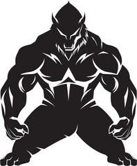 Giant Spirit Wolf Symbol Vector Graphic Fearless Alpha Wolf Logo Predatory Emblem