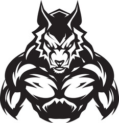 Alpha Pack Leader Symbol Predatory Icon Roaming Wolf Icon Vector Design Graphic