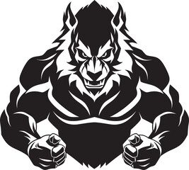 Roaming Wolf Icon Vector Design Graphic Legendary Alpha Wolf Badge Predatory Emblem