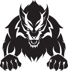 Predatory Alpha Wolf Logo Vector Icon Giant Predator Wolf Symbol Design Graphic