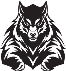 Predatory Wolf Leader Badge Vector Illustration Alpha Predator Wolf Icon Predatory Design