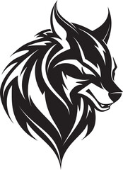 Alpha Pack Leader Symbol Predatory Icon Roaming Wolf Design Vector Graphic