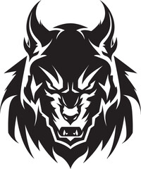 Predatory Beast Logo Iconic Design Alpha Pack Leader Badge Vector Illustration