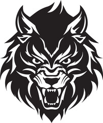 Fototapeta premium Fearless Alpha Wolf Emblem Predatory Emblem Predatory Wolf Badge Vector Icon