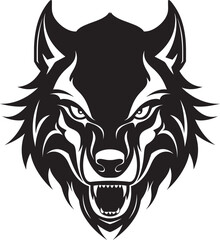 Giant Spirit Wolf Symbol Predatory Design Stealth Predator Badge Vector Emblem