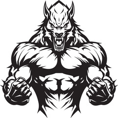 Alpha Predator Wolf Icon Vector Graphic Predatory Wolf Symbol Predatory Emblem