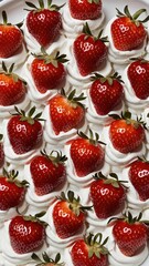 Whole Strawberries on Cream
