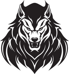 Predators Gaze Elegant Wolf Icon Design Lupine Power Dynamic Wolf Vector Graphic Logo