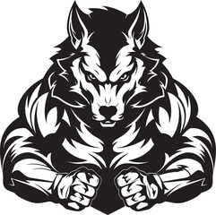 Roaming Guardian Wolf Logo Predator Symbol Timber Sentinel Wolf Icon Vector Graphic