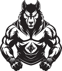 Stealth Predator Wolf Icon Predator Design Alpha Spirit Wolf Emblem Vector Illustration