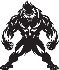 Noble Guardian Wolf Logo Vector Illustration Arctic Alpha Wolf Icon Predator Symbol