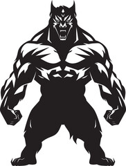 Shadow Guardian Wolf Badge Predator Symbol Lone Wolf Leader Logo Vector Graphic