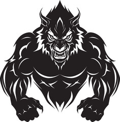 Night Guardian Wolf Badge Predator Symbol Alpha Hunter Wolf Logo Vector Graphic