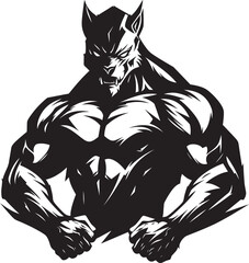 Alpha Hunter Wolf Logo Vector Graphic Vigilant Guardian Wolf Icon Predator Design