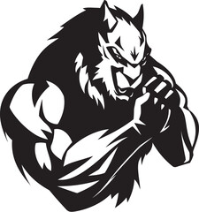 Pack Leader Wolf Emblem Vector Graphic Timber Wolf Logo Predator Design