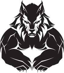 Silent Predator Wolf Logo Predator Symbol Legendary Alpha Wolf Icon Vector Graphic