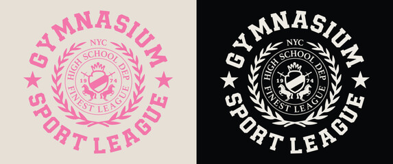 Vector artwork in varsity vintage style