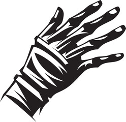 Terrifying Mummy Hand Horror Icon Art Spooky Mummy Hand Vector Graphic Design