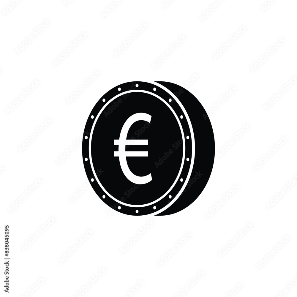 Sticker icon coin euro