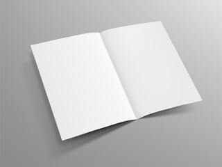 Blank Half Fold Brochure Template For Your Design