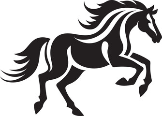 Gallop Horse Logo Icon Art Elegant Horse Emblem Vector Logo Design
