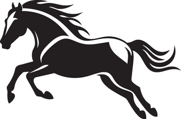 Powerful Stallion Emblem Vector Graphic Sleek Equestrian Symbol Icon Design