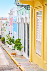 Photo of color streets of San Juan