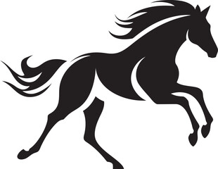 Modern Mare Emblem Logo Vector Art Stylized Mustang Symbol Graphic Design