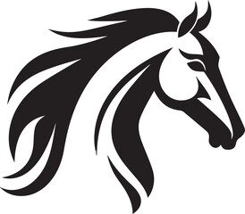 Modern Stallion Icon Logo Design Stylized Horse Emblem Vector Icon Art