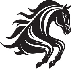 Sleek Horse Icon Logo Graphic Artistic Stallion Symbol Vector Design