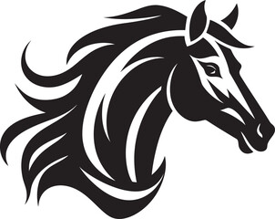 Stylized Horse Logo Graphic Design Powerful Mare Emblem Vector Icon Art
