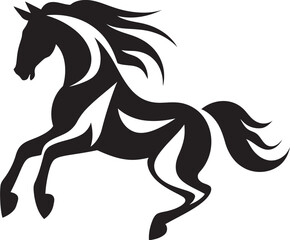 Bold Horse Logo Vector Icon Art Elegant Horse Head Icon Logo Graphic