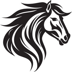 Graceful Horse Head Icon Vector Icon Art Modern Equestrian Symbol Logo Graphic