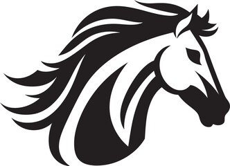 Fototapeta premium Stylized Stallion Logo Vector Design Powerful Horse Icon Icon Art