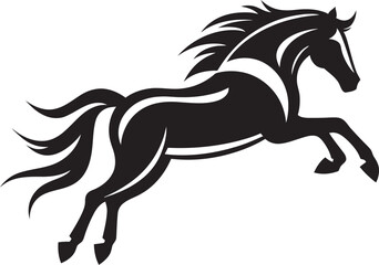 Modern Horse Silhouette Vector Graphic Stylized Equine Icon Logo Art